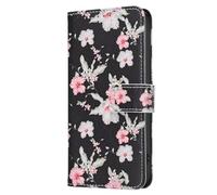 Case for iPhone 17 Pro Max, Painted Shockproof Premium Leather Notebook Wallet Phone Cases with Magnetic Closure Stand Card Holders Flip Protective Cover for iPhone 17 Pro Max,Red flowers