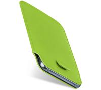moex Slide Case for iPhone Air, Mobile Phone Case for Insertion, Ultra Thin, Holster Case, PU Leather, Sleeve Case Mobile Phone Case with 360 Degree Full Protection, Green