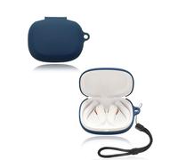 Case for JBL Endurance Peak 4 Wireless Earbuds, yystao Soft Silicone Protective Cover compatible with JBL Endurance Peak 4, With Lanyard, Dustproof, Shockproof & Durable, Blue