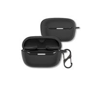 Case for JBL Endurance Race 2 Earbuds, FJIASTB Soft Silicone Shockproof Protective Cover with Carabiner for Endurance Earbuds (Black)