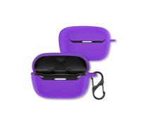 Case for JBL Endurance Race 2 Earbuds, FJIASTB Soft Silicone Shockproof Protective Cover with Carabiner for Endurance Earbuds (Purple)