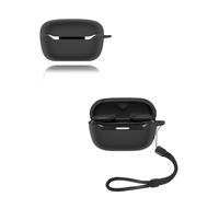 Case for JBL Endurance Race 2 Wireless Earbuds, yystao Soft Silicone Protective Cover compatible with JBL Endurance Race 2, With Lanyard, Dustproof, Shockproof & Durable, Black