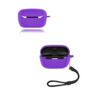 Case for JBL Endurance Race 2 Wireless Earbuds, yystao Soft Silicone Protective Cover compatible with JBL Endurance Race 2, With Lanyard, Dustproof, Shockproof & Durable, Purple