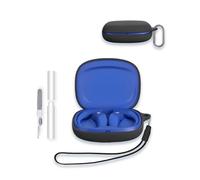 Case for JBL Endurance Zone Open-Ear Sports Earphones, WUNIAK Soft Silicone Protective Portable Scratch Shock Resistant Shell with Cleaner Kit & Carabiner & Lanyard ，Black