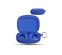 Case for JBL Endurance Zone Wireless Earbuds,daunke Soft Silicone Protective Cover,Skin Case with Carabiner,Full Protection,Blue