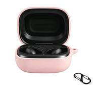 Case for JBL Live Beam 4 with Carabiner,Anti-Scratch Premium Soft Silicone Full Protective Case,Ultra Slim Shockproof Headphone Protective Cover for JBL Live Beam 4,Pink