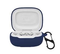 Case for JBL Live Flex 3 with Carabiner,Anti-Scratch Premium Soft Silicone Full Protective Case,Shockproof Ultra Slim Headphone Protective Case for JBL Live Flex 3,Blue
