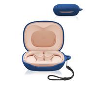 Case for JBL Sense LITE Earbuds, yystao Soft Silicone Case Compatible with JBL Sense LITE, with Neck Strap, Dustproof, Shockproof and Durable, Blue