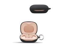 Case for JBL SENSE LITE Wireless Earbuds,daunke Soft Silicone Protective Cover,Case with Round buckle,Full Protection,Black
