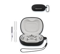 Case for JBL Sense Pro Earbuds 2025 New, WUNIAK Soft Silicone Protective Portable Scratch Shock Resistant Shell with Cleaner Kit & Carabiner & Lanyard for JBL Sense Pro,Black