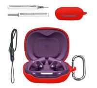 Case for JBL Sense Pro- Liquid Silicone Full-Body Protective Cover,Compatible with Wired & Wireless Charging,Anti-Fingerprint,Dustproof,Shockproof,Skin-Friendly Texture(Red)