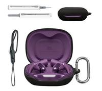 Case for JBL Sense Pro- Liquid Silicone Full-Body Protective Cover,Compatible with Wired & Wireless Charging,Anti-Fingerprint,Dustproof,Shockproof,Skin-Friendly Texture(Black)