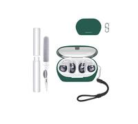 Case for JBL Soundgear Clips Earbuds,toergy Shockproof,Waterproof,Soft and Slim Silicone Cover with Lanyard & Keychain & Cleaner kit,Green
