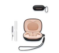 Case for JBL Soundgear Sense Lite, WUNIAK Soft Silicone Protective Portable Scratch Shock Resistant Shell with Cleaner Kit & Carabiner & Lanyard ,Black