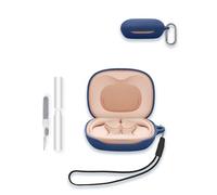 Case for JBL Soundgear Sense Lite, WUNIAK Soft Silicone Protective Portable Scratch Shock Resistant Shell with Cleaner Kit & Carabiner & Lanyard，Blue