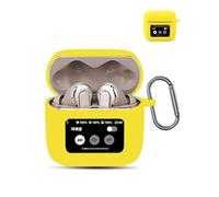 Case for JBL TOUR PRO 3 Wireless Earbuds,daunke Soft Silicone Protective Cover,Case with buckle,Full Protection,Yellow