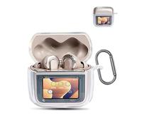 Case for JBL TOUR PRO 3 Wireless Earbuds,daunke Soft TPU Protective Cover,with buckle,Full Protection,Transparent