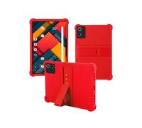 Case for Jeazans Jzpad-A10Pro Android 14 Tablet 10 inch,WUNIAK Shock Proof Lightweight Stand Rubber Shell Protective Cover,Kids Friendly Soft Silicone Adjustable Stand Cover,RED