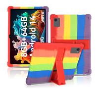 Case for Jeazans Jzpad-X11 Tablet,NOUKAJU Tablet Protection Case,Adjustable Bracket,Soft Silicone,Silicone Protection Cover for Jzpad-X11 10.1inch Tablet(Rainbow)