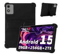 Case for JJGJ P30 10.1-Inch Tablet - Shockproof Silicone Protective Cover with Kickstand, Drop-Resistant Business Style (Black)