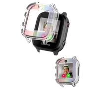 Case for JrTrack 4 Kids Smart Watch by Cosmo, NOUKAJU Smartwatch Cover TPU Material,Easy to Install,Drop-Proof,Soft,Protective Cover for JrTrack 4 Kids Smart Watch(Clear-Rainbow)
