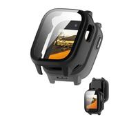 Case for JrTrack 5,NOUKAJU Protective Cover SmartWatch,Easy to Install,Built-in 9H Tempered Glass Film, Hard PC,Screen Protector for Cosmo JrTrack 5 Kids Smart Watch(Black)
