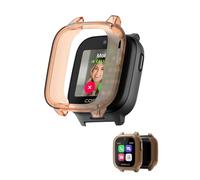 Case for JrTrack 5,NOUKAJU Smartwatch Cover TPU Material,Easy to Install,Drop-Proof,Soft,Protective Cover for Cosmo JrTrack 5(Clear-Orange)
