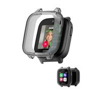 Case for JrTrack 5,NOUKAJU Smartwatch Cover TPU Material,Easy to Install,Drop-Proof,Soft,Protective Cover for Cosmo JrTrack 5(Clear-Black)