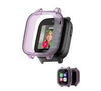 Case for JrTrack 5,NOUKAJU Smartwatch Cover TPU Material,Easy to Install,Drop-Proof,Soft,Protective Cover for Cosmo JrTrack 5(Clear-Purple)
