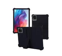 Case for JUNINKE A30 2025 Android 15 Tablet 10Inch,WUNIAK Shock Proof Lightweight Stand Rubber Shell Protective Cover,Kids Friendly Soft Silicone Adjustable Stand Cover,Black