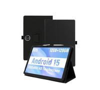 Case for JUNINKE C5 Android 15 Tablet 11-inch，WUNIAK Premium Leather Business Folio Stand Cover for JUNINKE C5with Hand Strap,Black