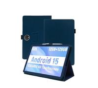 Case for JUNINKE C5/WXUNJA PTB Tablet 11-inch，WUNIAK Premium Leather Business Folio Stand Cover for WXUNJA PTB with Hand Strap,Blue