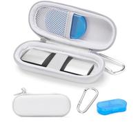 Case for KardiaMobile 1L 6L Personal EKG Monitor, Hard Travel Carrying Case for AliveCor Kardia Heart Monitor EKG/ECG, Heart Rate Monitor Holder Storage Organizer with Pill Box & Carabiner Clip-Grey
