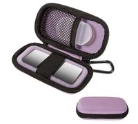 Case for KardiaMobile EKG Monitor,Compatible with AliveCor Kardia Heart Monitor KardiaMobile 6L Hard Travel Carrying Case Pill Box and Carabiner Clip Included(Purple)
