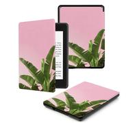 Case for Kindle 10th Generation 2019 Release - Slim Protective Smart Leather Cover with Auto Wake/Sleep, Only Suitable for Model J9G29R,Green Palm Leaves