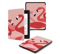 Case for Kindle 10th Generation 2019 Release - Slim Protective Smart Leather Cover with Auto Wake/Sleep, Only Suitable for Model J9G29R,Pink Flamingo