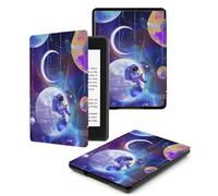 Case for Kindle 10th Generation 2019 Release - Slim Protective Smart Leather Cover with Auto Wake/Sleep, Only Suitable for Model J9G29R,Planet Astronaut