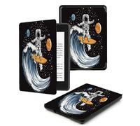 Case for Kindle 10th Generation 2019 Release - Slim Protective Smart Leather Cover with Auto Wake/Sleep, Only Suitable for Model J9G29R,Astronaut Planet Waves