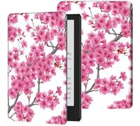 Case for Kindle 10th Generation 2019 Released Lightweight Slim PU Leather Folio Adjustable Multi-Angle Smart Shell Cover with Auto Wake/Sleep for 6" Kindle 10th Gen 2019 E-Reader,Cherry Blossom Flower