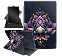 Case for Kindle 10th Generation 6" and Signature Edition 2019 Released,360 Degree Rotating Stand Smart Protective Cover Case for Kindle 10th Gen 2019,Lotus Flower Petals