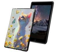 Case for Kindle 10th Generation 6 inch 2019 Release Slim Lightweight Soft TPU Silicone Non-Slip Shock Proof Protective Black Tablet Cover - Cute Cats and Butterflies
