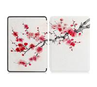 Case for Kindle 7th Generation 6 inch(Model:WP63GW)2014 Release Smart Ultra-thin Classic Leather Cover with Auto Wake/Sleep,Plum Blossom
