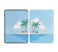 Case for Kindle 7th Generation 6 inch(Model:WP63GW)2014 Release Smart Ultra-thin Classic Leather Cover with Auto Wake/Sleep,Cartoon Palm Trees