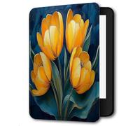 Case for Kindle 8th Generation - Slim & Light Smart Cover Case with Auto Sleep & Wake for Kindle E-reader 6" Display,8th Generation 2016 Release,Green Tulip Leaves