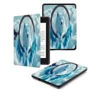 Case for Kindle 8th Generation - Slim & Light Smart Cover Case with Auto Sleep & Wake for Kindle E-reader 6" Display,8th Generation 2016 Release,Eagle Dream Catcher White Wolf