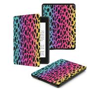 Case for Kindle 8th Generation - Slim & Light Smart Cover Case with Auto Sleep & Wake for Kindle E-reader 6" Display,8th Generation 2016 Release,Red Leopard Gradient