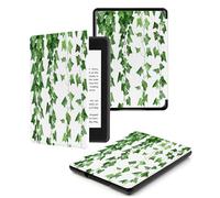 Case for Kindle 8th Generation - Slim & Light Smart Cover Case with Auto Sleep & Wake for Kindle E-reader 6" Display,8th Generation 2016 Release,Wall Green Leaves