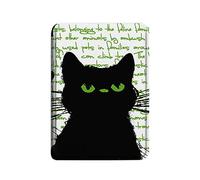 Case For Kindle Case Fit All-New Kindle Oasis 10Th Generation 2019 Release/9Th Generation 2017 Release, Black Green Eyes Cat Printing Lightweight Cover, With Auto Wake/Sleep