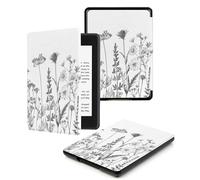 Case for Kindle Leather Cover (7th Generation,2014 Releases)-PU Leather Smart Shell Cover, Case for Kindle 2014 E-reader with Auto Wake/Sleep,Wildflowers Plants