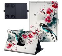 Case for Kindle Oasis 10th/9th Generation 7 inch 2019/2017 Release Lightweight 360 Degree Rotating PU Leather Cover with Multi-Angle Viewing Stand Tablet Case - Flower Bird